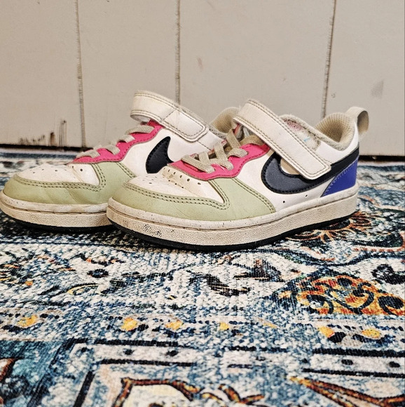 NIKE COURT BOROUGH LOW RECRAFT PS Kids Sneakers, DV5457 108 White/D - Picture 3 of 11